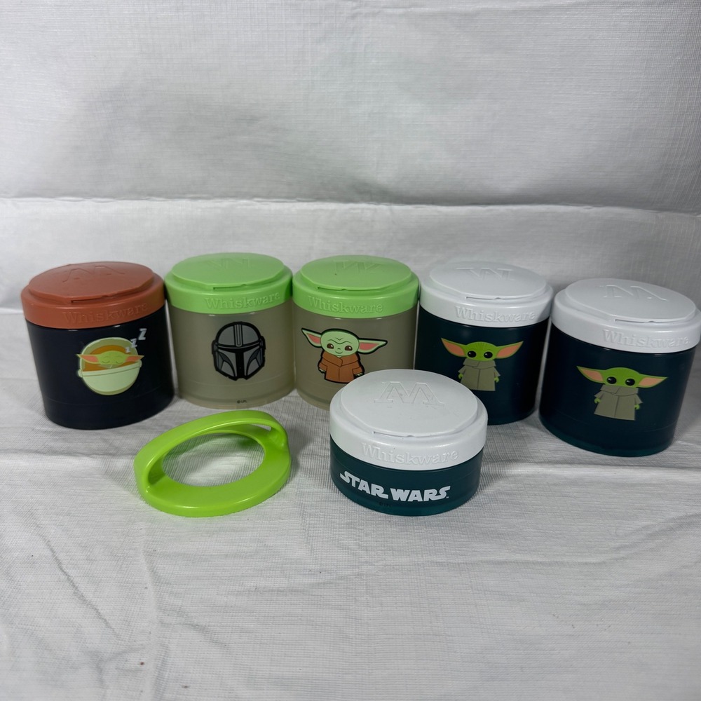 Whiskware Star Wars Grogu Mandalorian Snack Containers Stackable 2 Pack - Picture 2 of 3